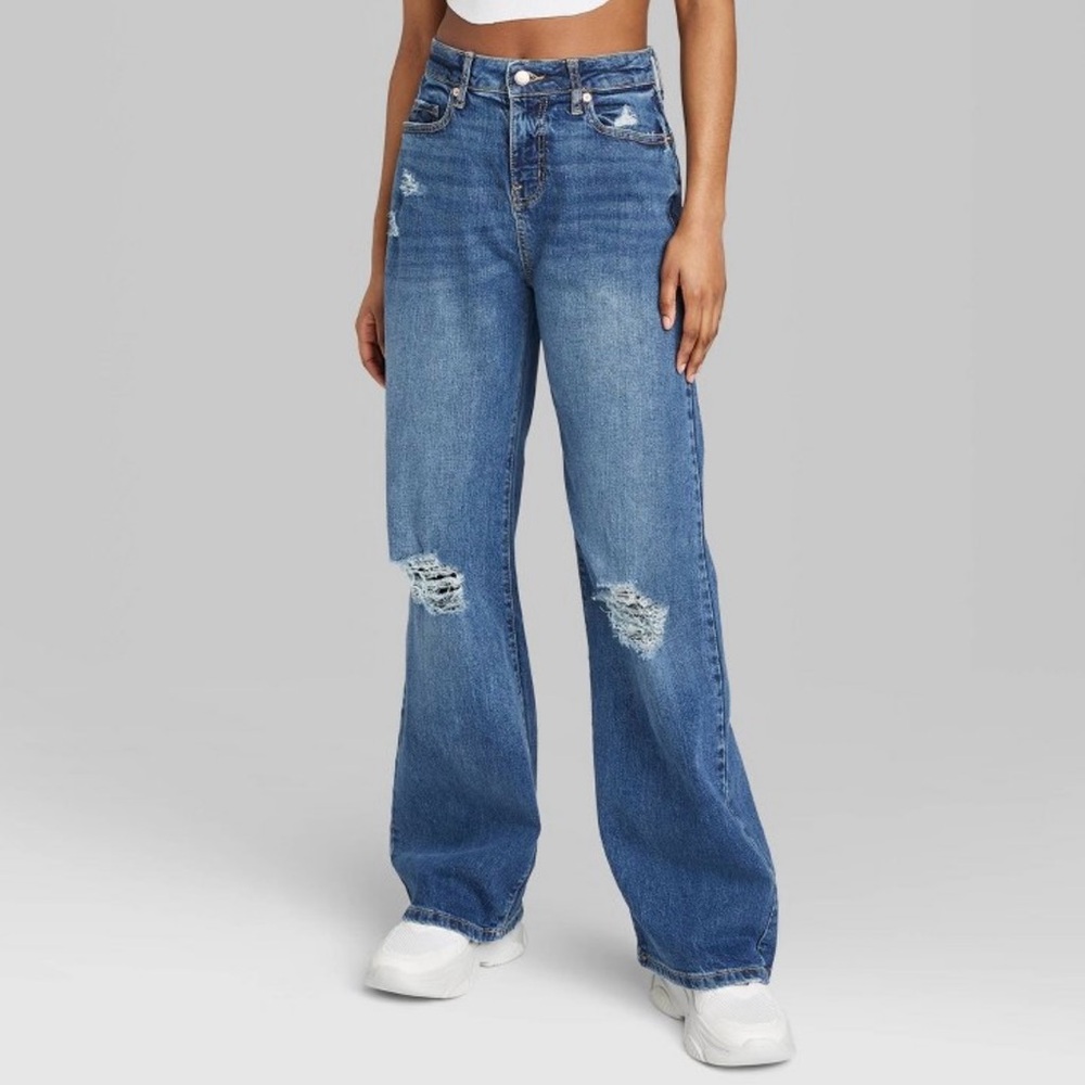 Women’s High-Rise Baggy Jeans | Wild Fable Blue Size: 00